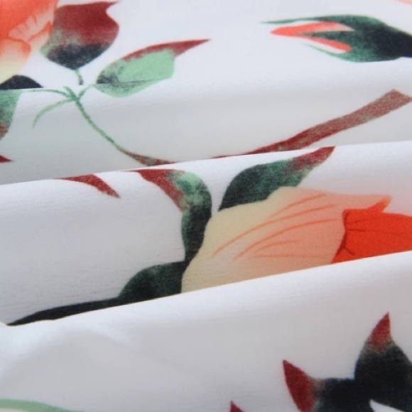 CLEARANCE Rose Floral Ruffle Flirty Mini Skirt - Picture 7 of 7